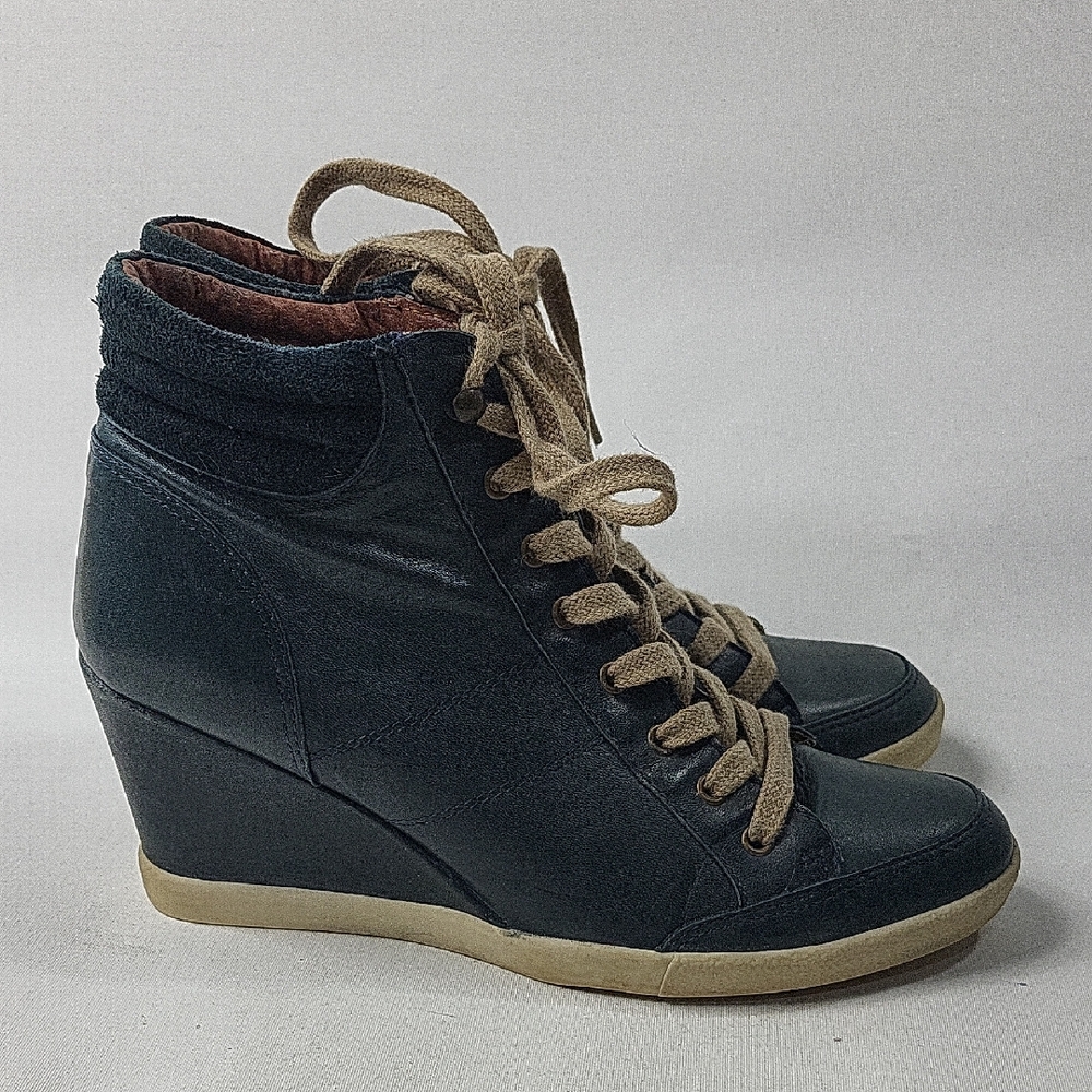 Miz Mooz Angie Leather Wedge Sneakers Size 39